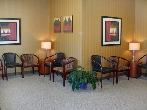 Patient waiting room at Oral Facial Surgery Associates